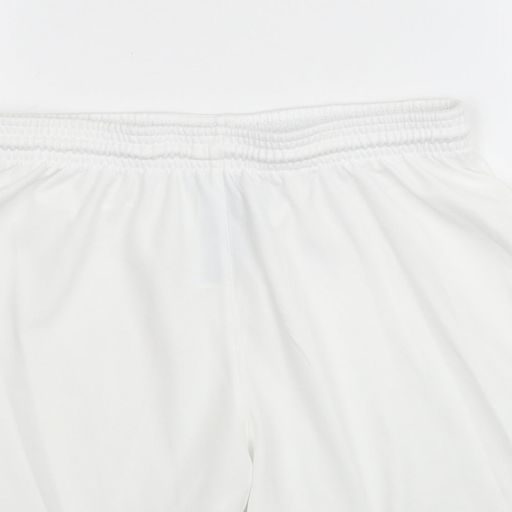 Nike Mens White Polyester Athletic Shorts Size S Regular - Nike Logo