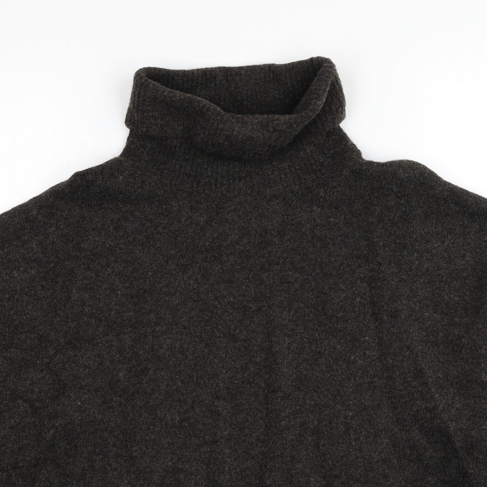 H&M Womens Grey Roll Neck Acrylic Pullover Jumper Size M