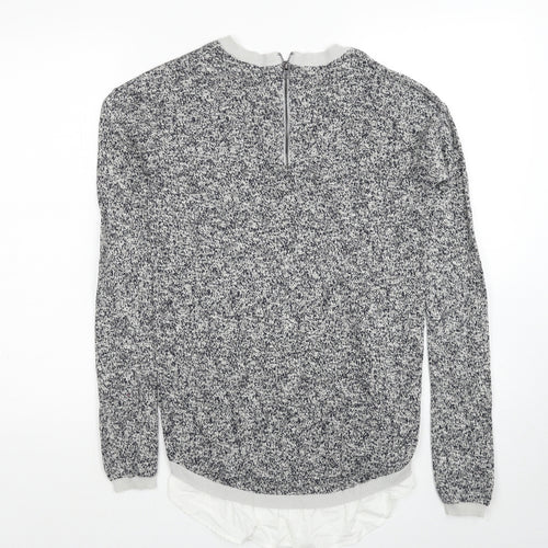 NEXT Womens Grey Round Neck Cotton Pullover Jumper Size 6