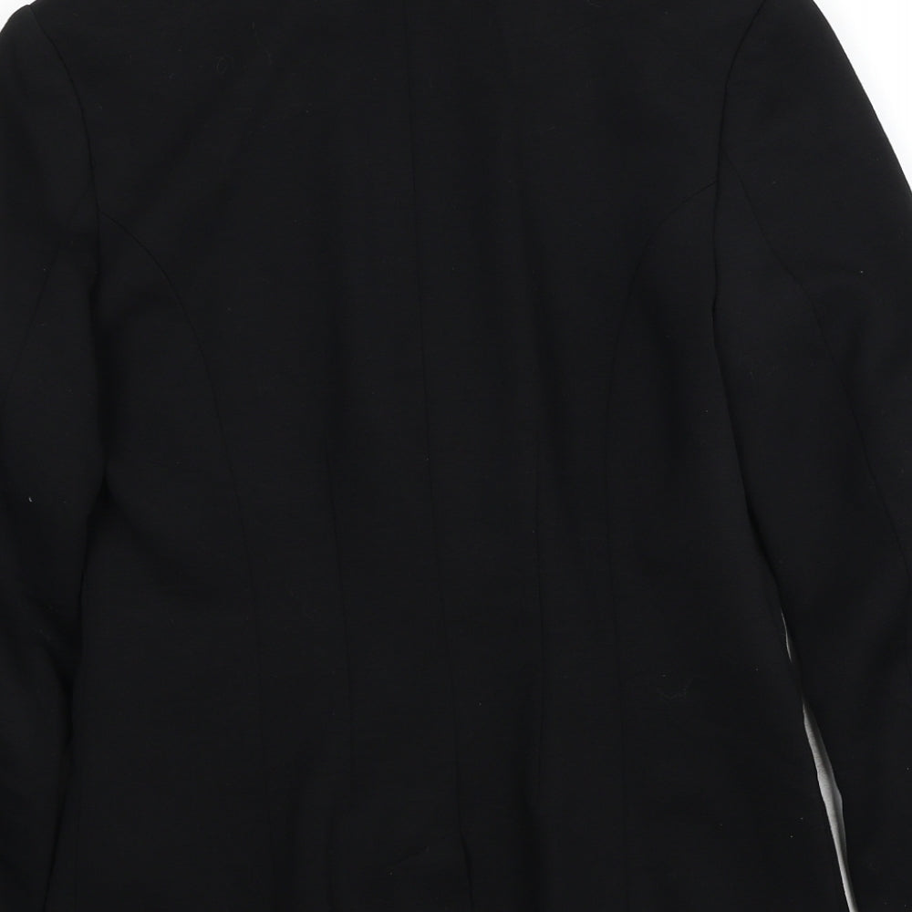 H&M Womens Black Polyester Jacket Blazer Size 10