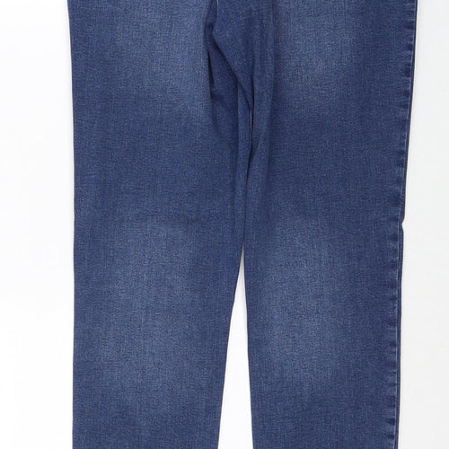 Primark Womens Blue Cotton Skinny Jeans Size 14 Regular Zip