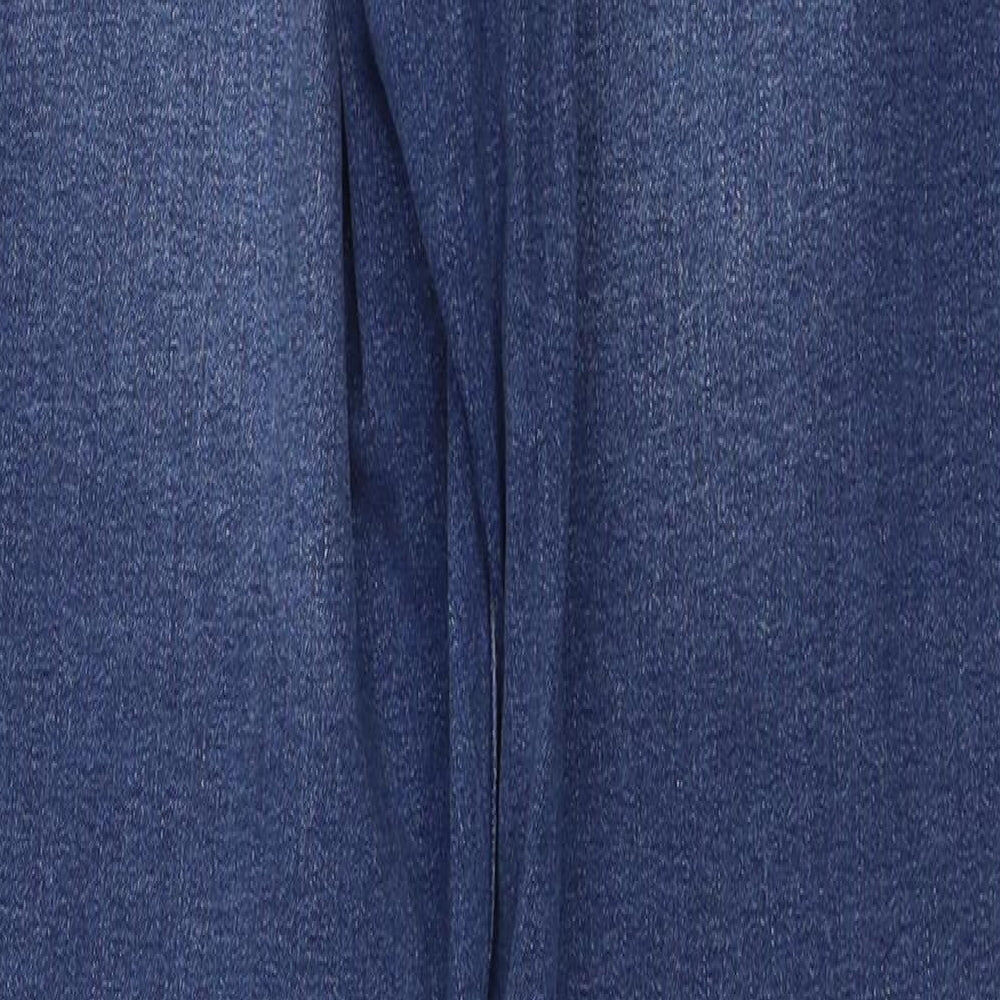 Primark Womens Blue Cotton Skinny Jeans Size 14 Regular Zip
