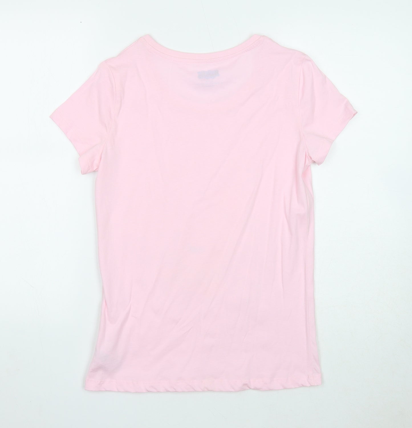 F&F Womens Pink Cotton Basic T-Shirt Size 8 Round Neck - Fabulous Granny Peppa Pig