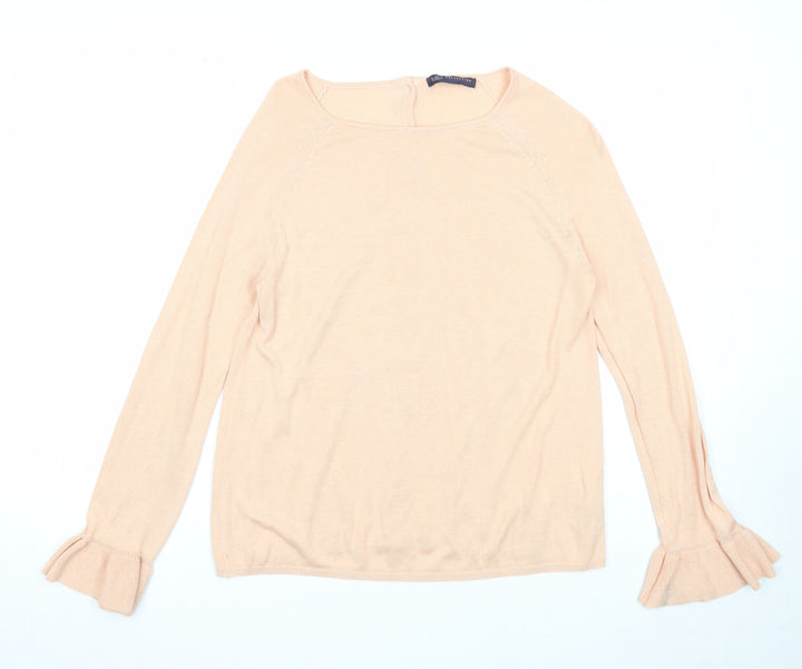 Marks and Spencer Womens Pink Round Neck Acrylic Pullover Jumper Size 10