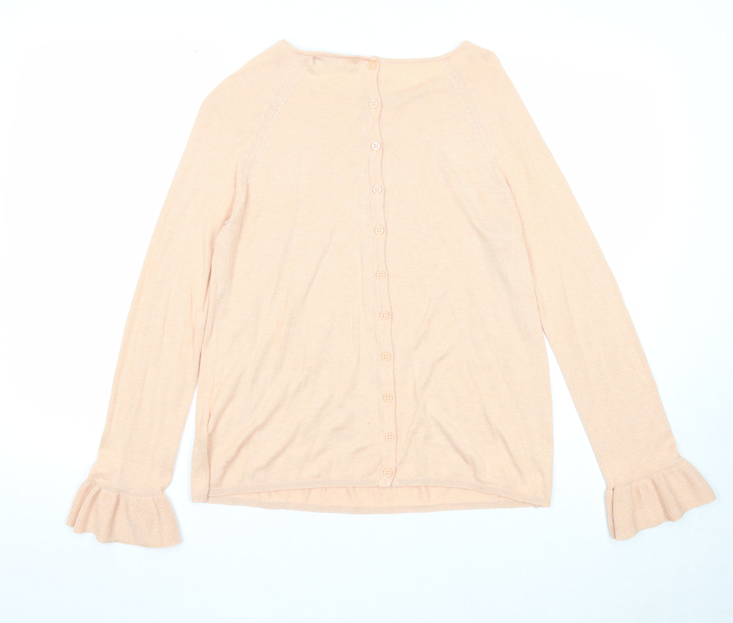 Marks and Spencer Womens Pink Round Neck Acrylic Pullover Jumper Size 10