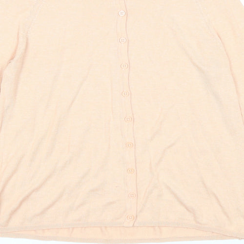Marks and Spencer Womens Pink Round Neck Acrylic Pullover Jumper Size 10