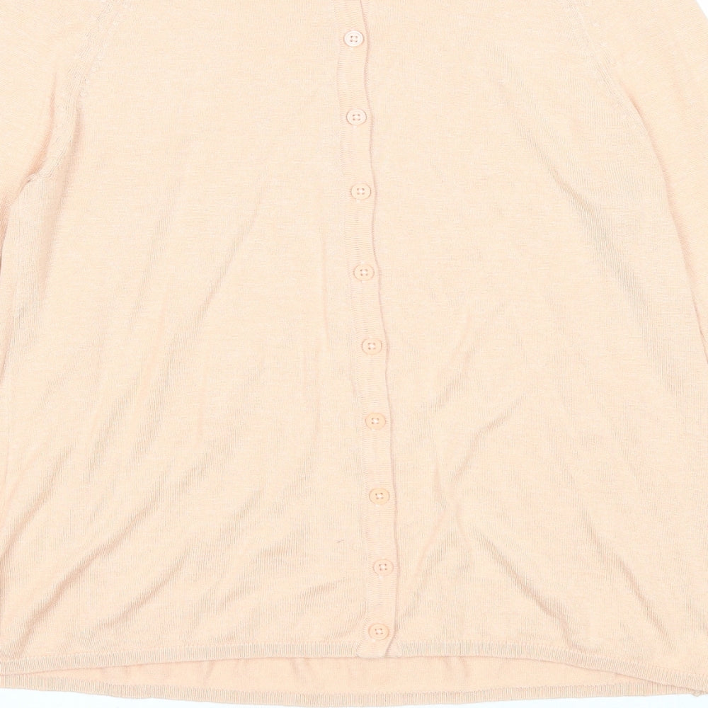 Marks and Spencer Womens Pink Round Neck Acrylic Pullover Jumper Size 10
