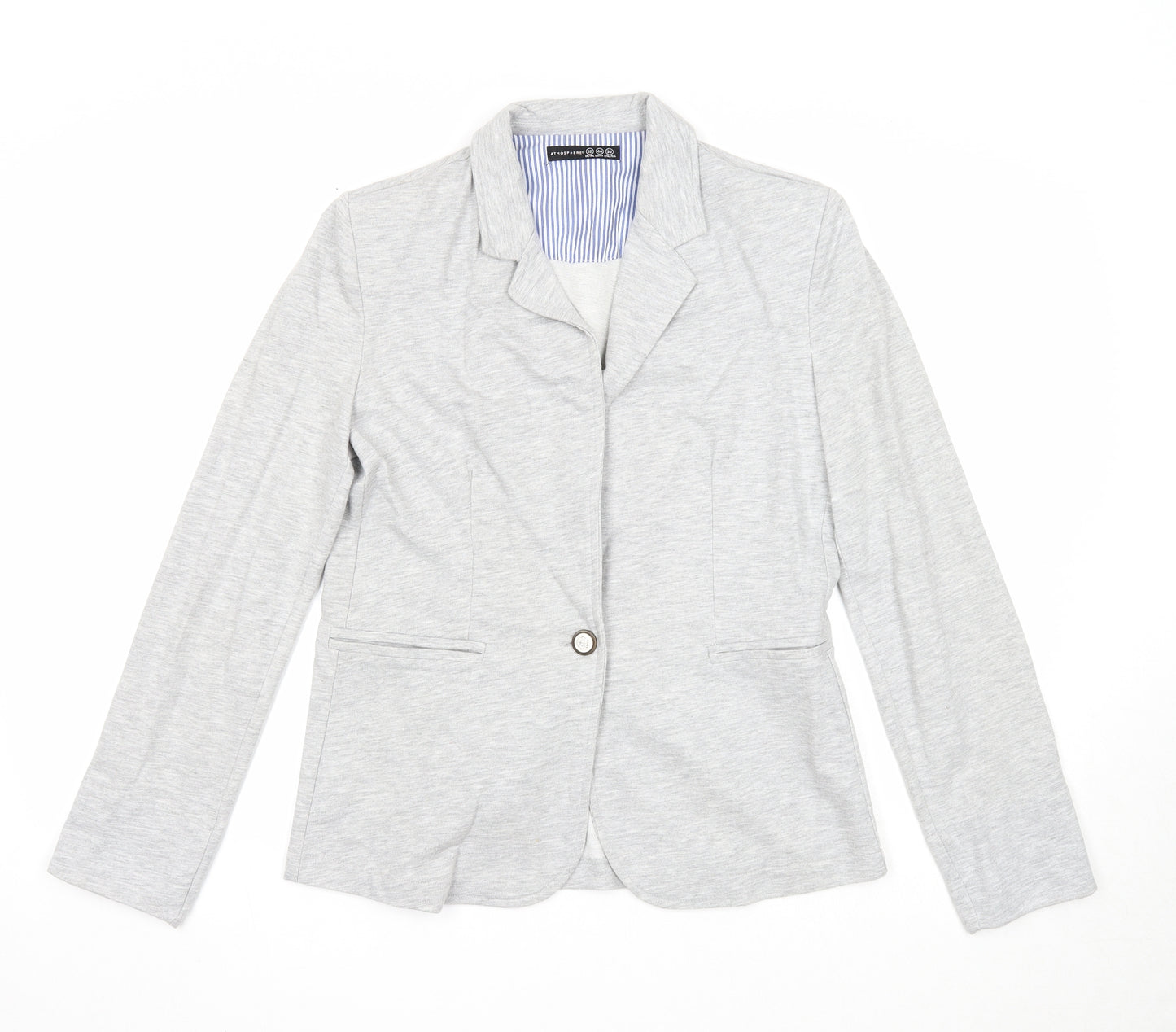 Atmosphere Womens Grey Jacket Blazer Size 12 Button