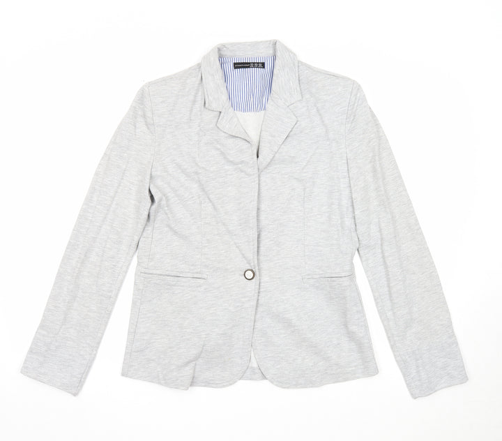 Atmosphere Womens Grey Jacket Blazer Size 12 Button