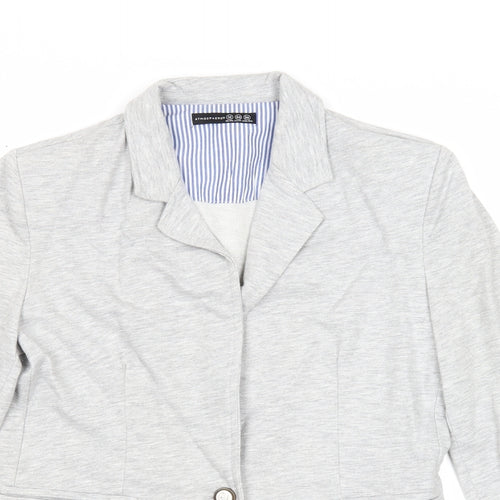 Atmosphere Womens Grey Jacket Blazer Size 12 Button