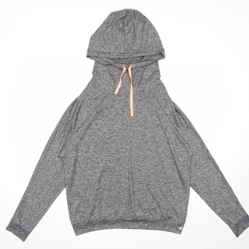 Papaya Womens Grey Polyester Pullover Hoodie Size S Pullover