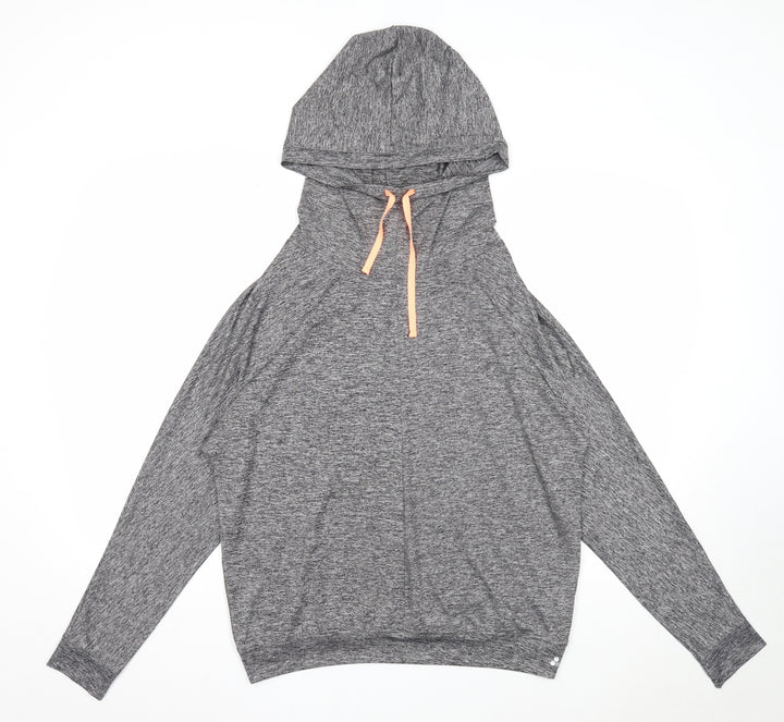 Papaya Womens Grey Polyester Pullover Hoodie Size S Pullover