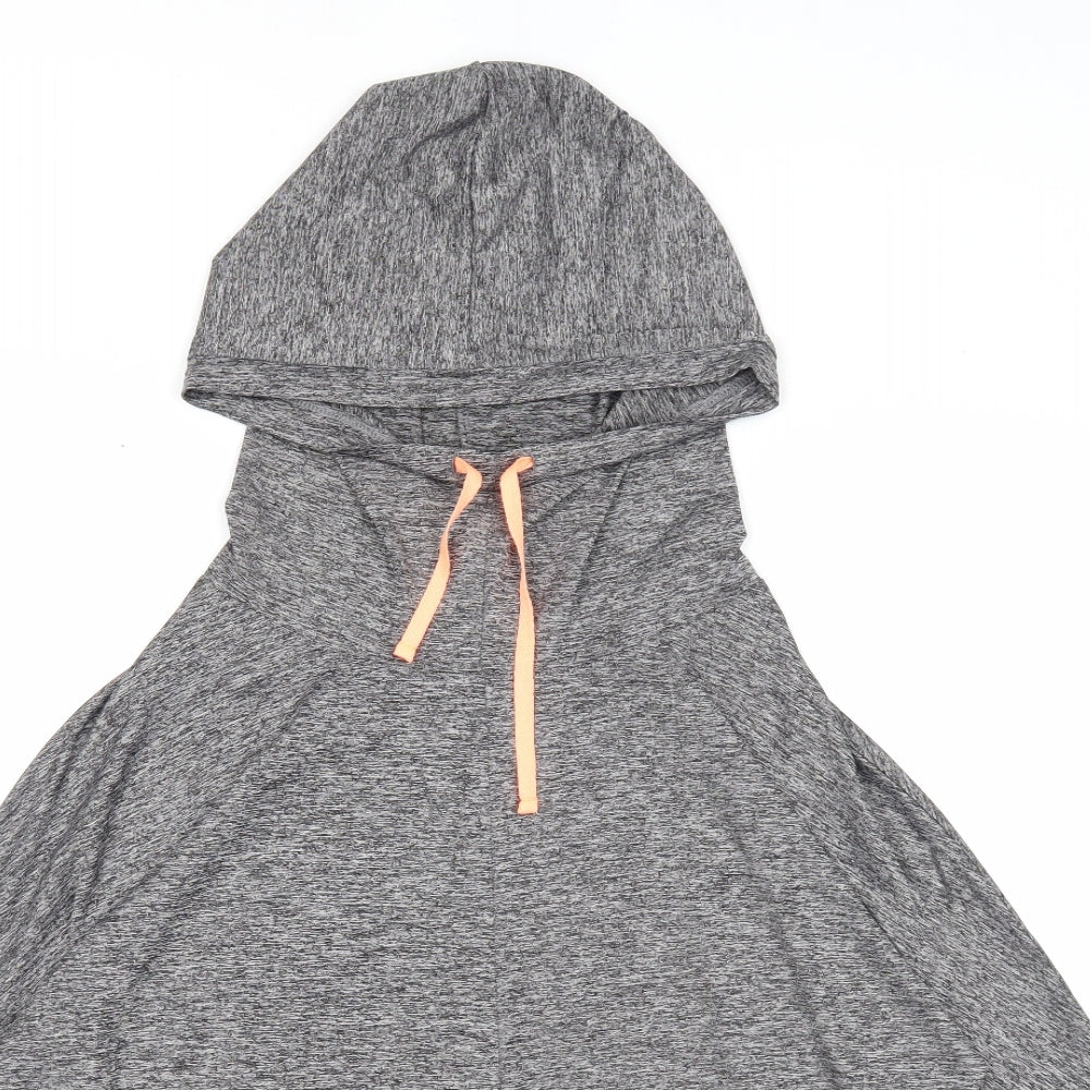 Papaya Womens Grey Polyester Pullover Hoodie Size S Pullover