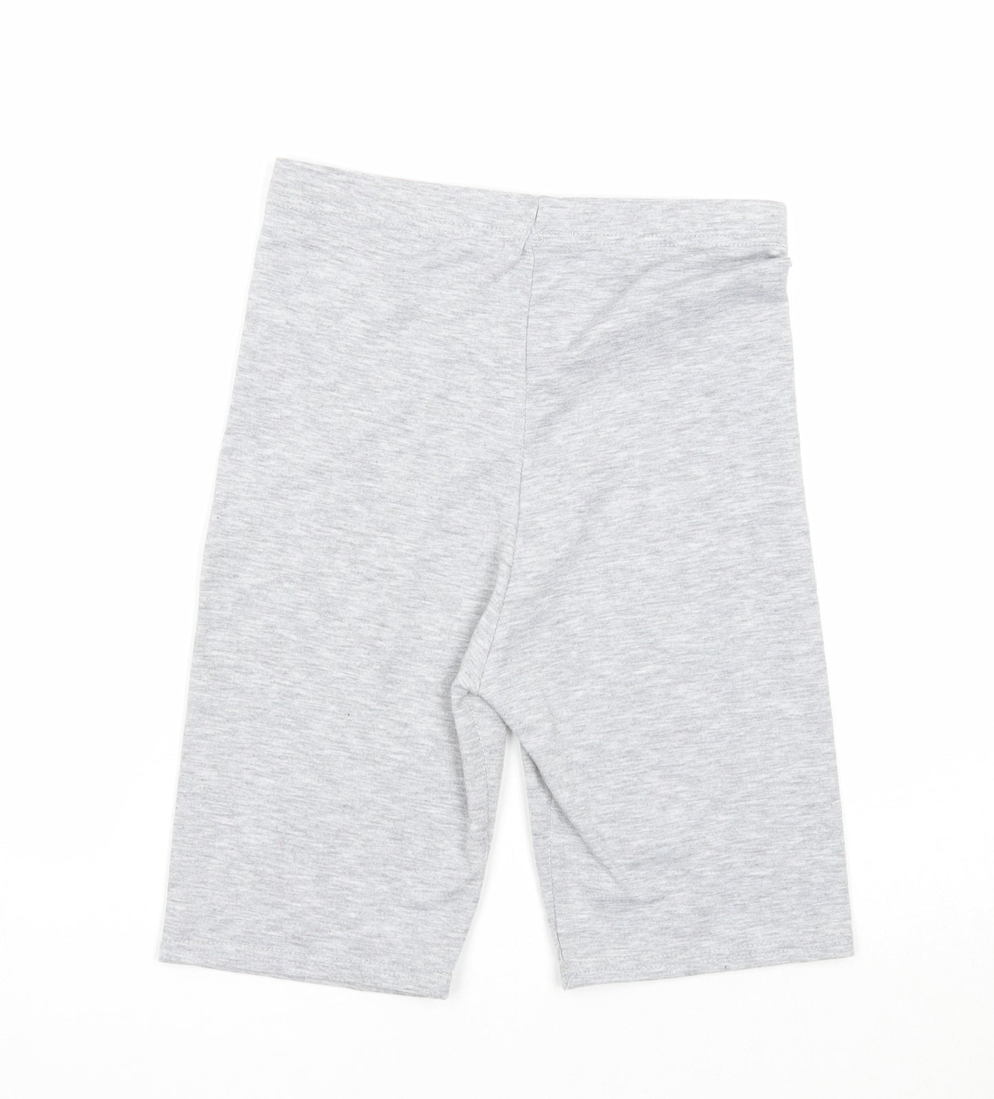Boohoo Womens Grey Polyester Compression Shorts Size 8 Regular Pull On