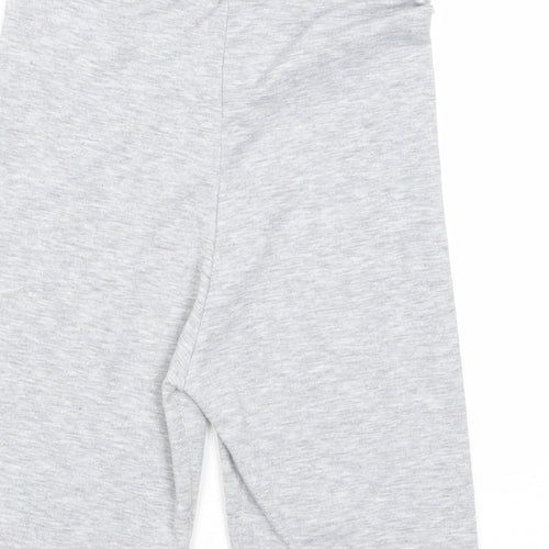 Boohoo Womens Grey Polyester Compression Shorts Size 8 Regular Pull On