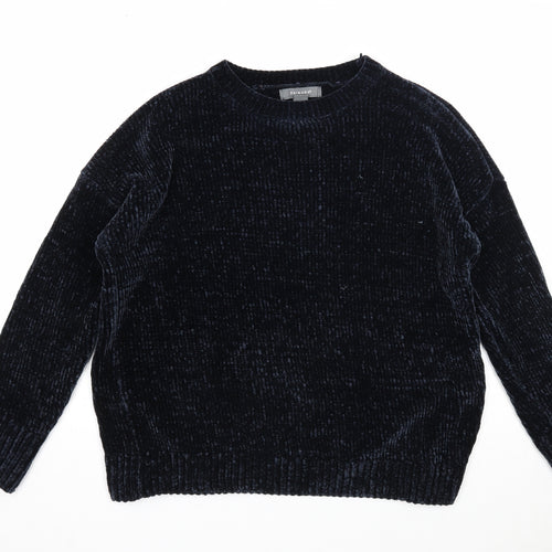 Primark Womens Blue Round Neck Polyester Pullover Jumper Size 10