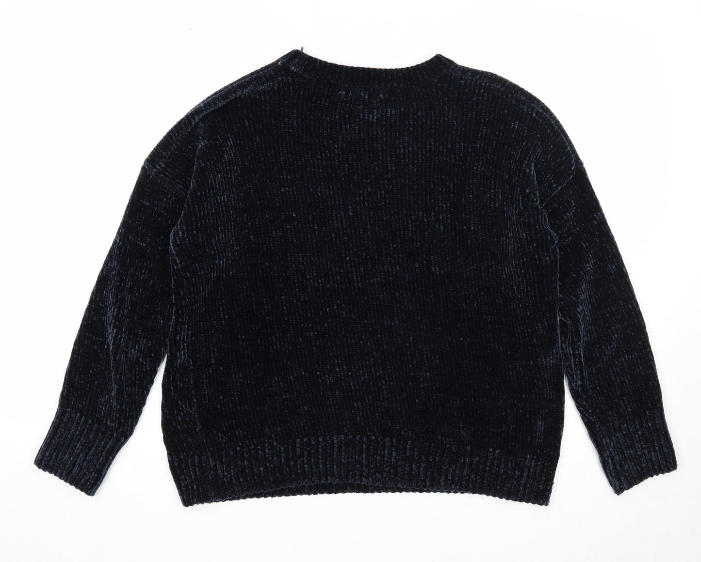 Primark Womens Blue Round Neck Polyester Pullover Jumper Size 10