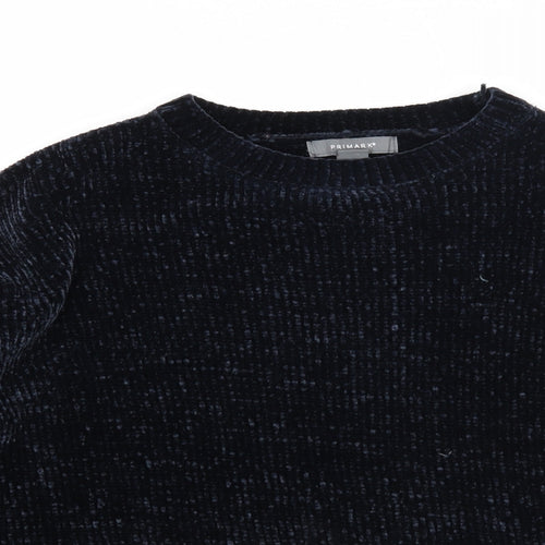 Primark Womens Blue Round Neck Polyester Pullover Jumper Size 10