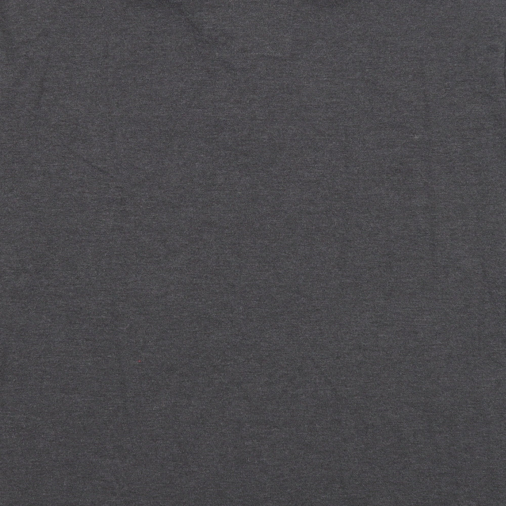 Preworn Mens Grey Cotton Polo Size L Collared Button