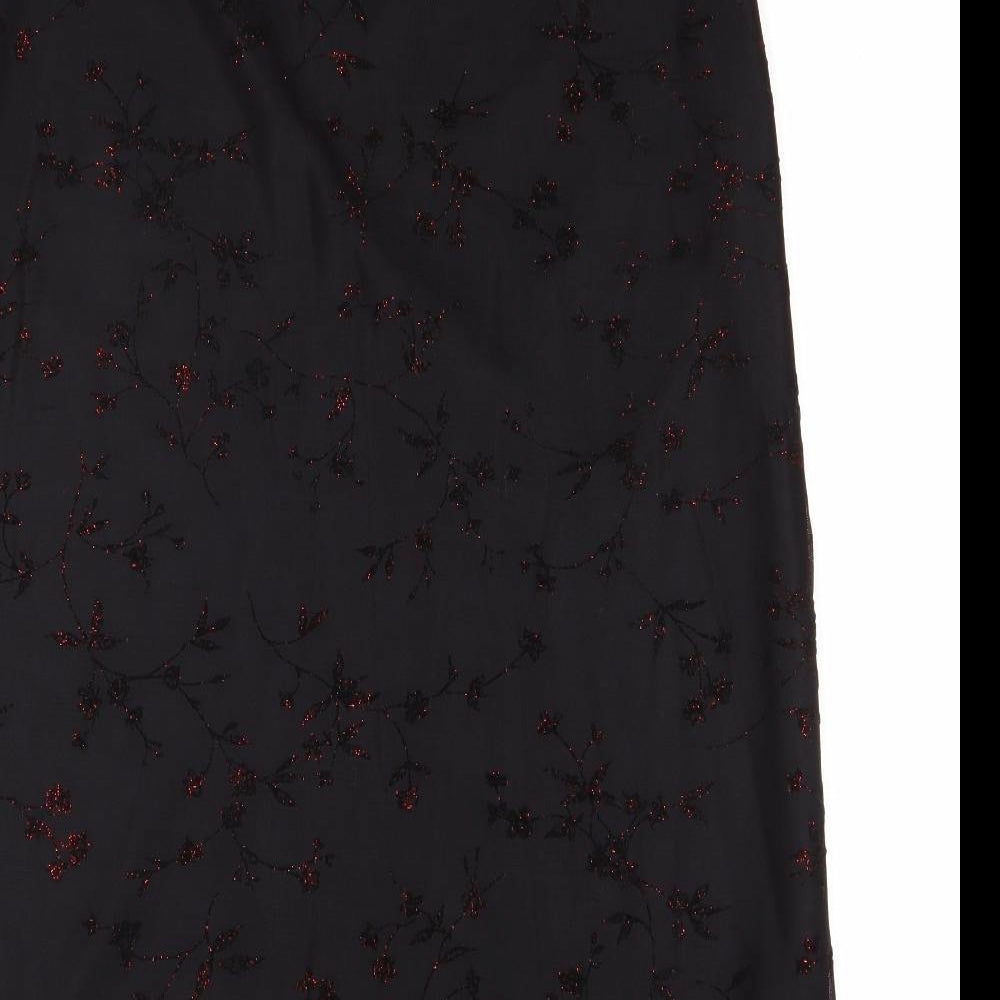 Bonmarché Womens Purple Floral Polyester A-Line Skirt Size S