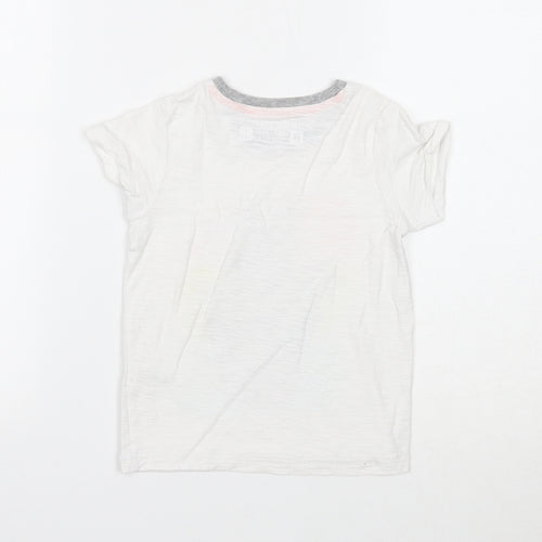 Urban Boys Boys White Cotton Basic T-Shirt Size 5 Years Round Neck Pullover - Pineapple