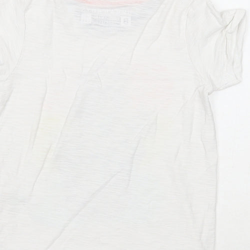 Urban Boys Boys White Cotton Basic T-Shirt Size 5 Years Round Neck Pullover - Pineapple