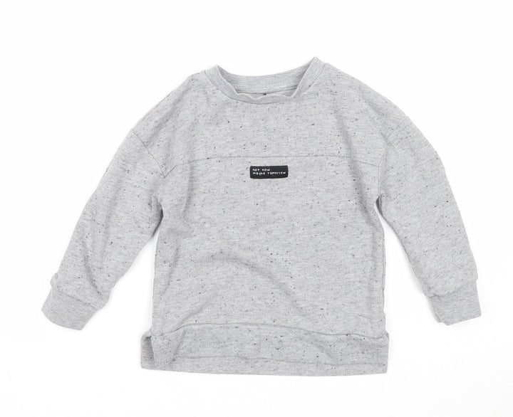 George Boys Grey Polyester Pullover Sweatshirt Size 2-3 Years Pullover