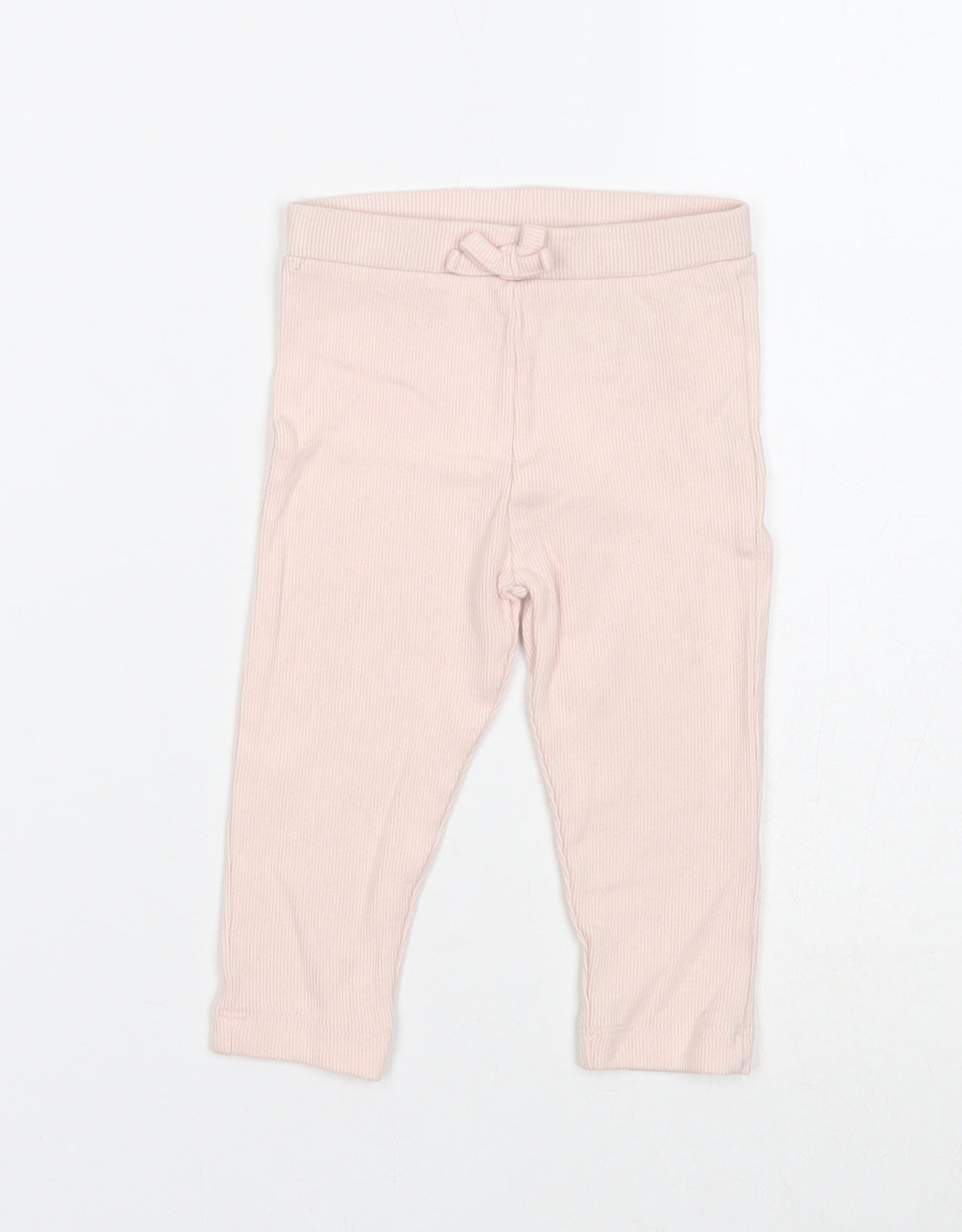 Nutmeg Girls Pink Cotton Jogger Trousers Size 6-9 Months Pullover
