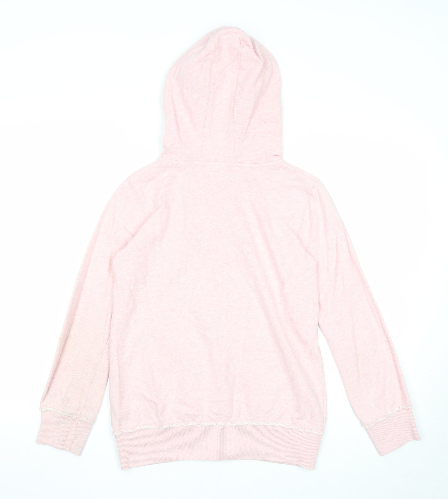 NEXT Girls Pink Cotton Full Zip Hoodie Size 12 Years Zip