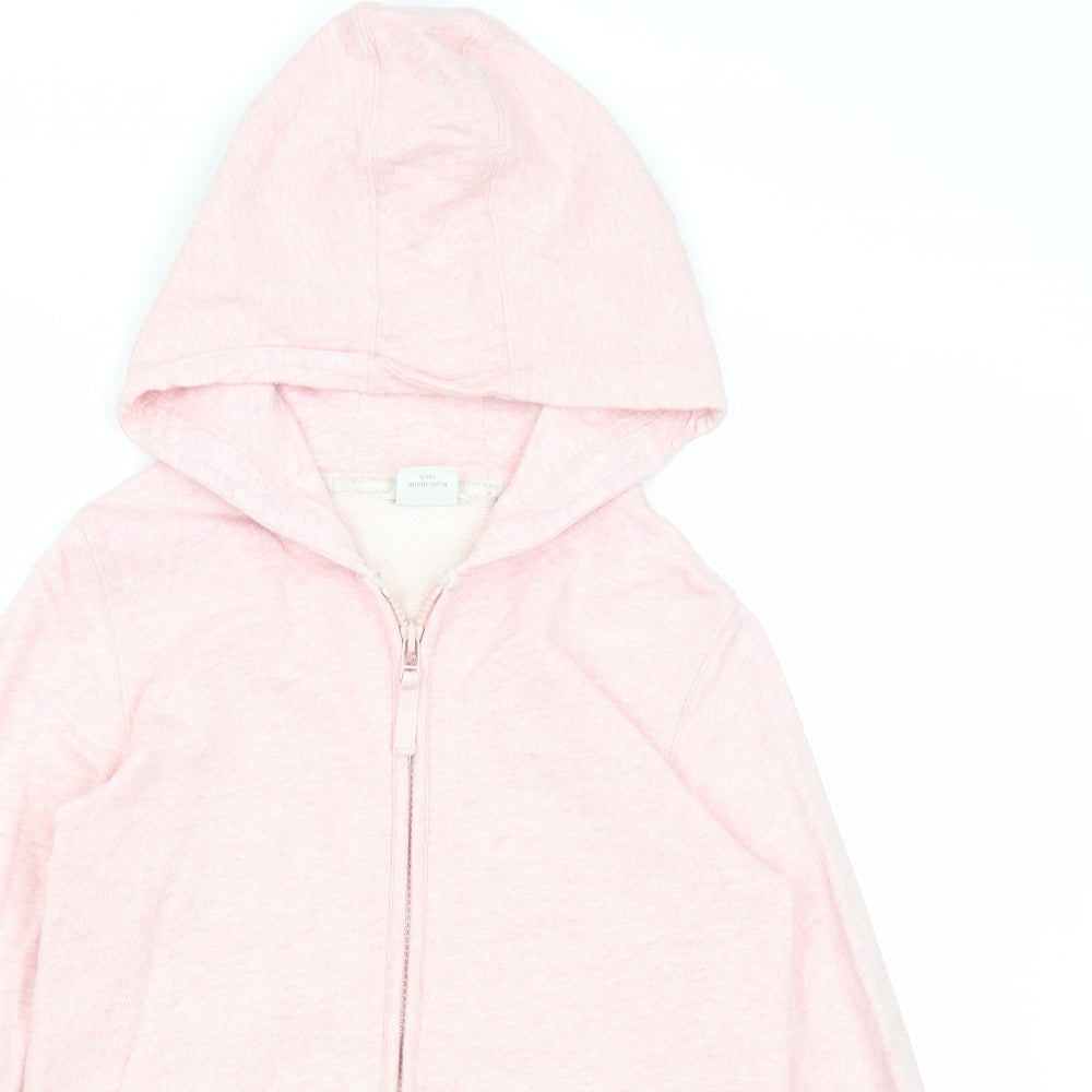 NEXT Girls Pink Cotton Full Zip Hoodie Size 12 Years Zip