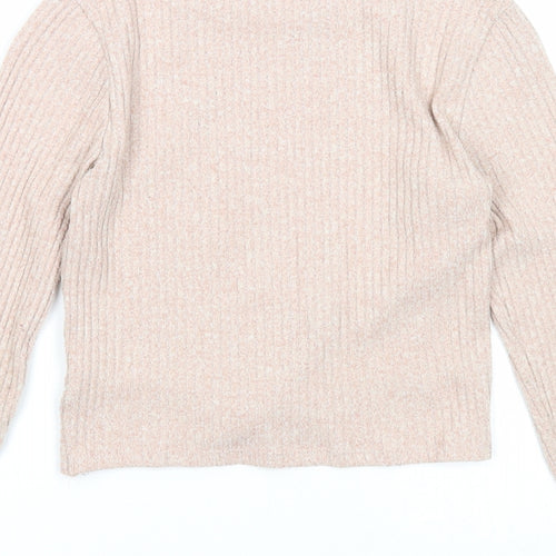 Candy Couture Girls Pink Boat Neck Polyester Pullover Jumper Size 11 Years Pullover - Front Twist Detail