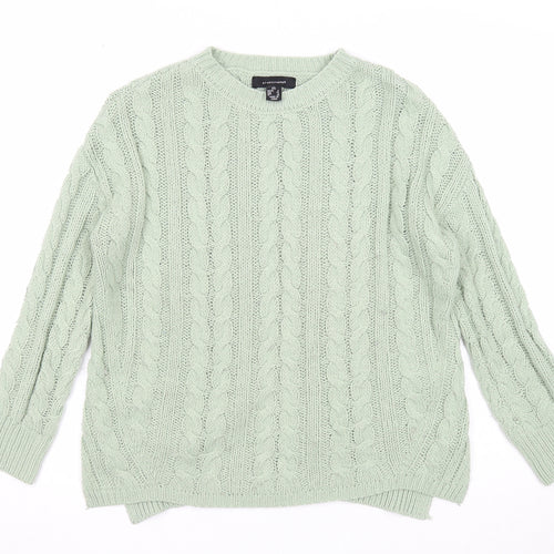 Atmosphere Womens Green Round Neck Acrylic Pullover Jumper Size 4