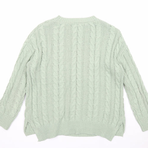 Atmosphere Womens Green Round Neck Acrylic Pullover Jumper Size 4
