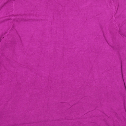 Sky Designs Womens Purple Round Neck Viscose Pullover Jumper Size S