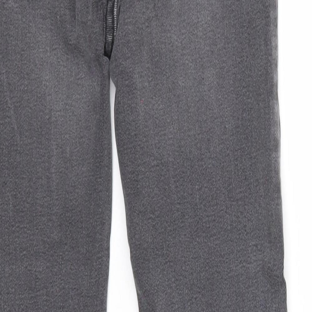 Denim & Co. Boys Grey Cotton Skinny Jeans Size 9-10 Years Regular Zip