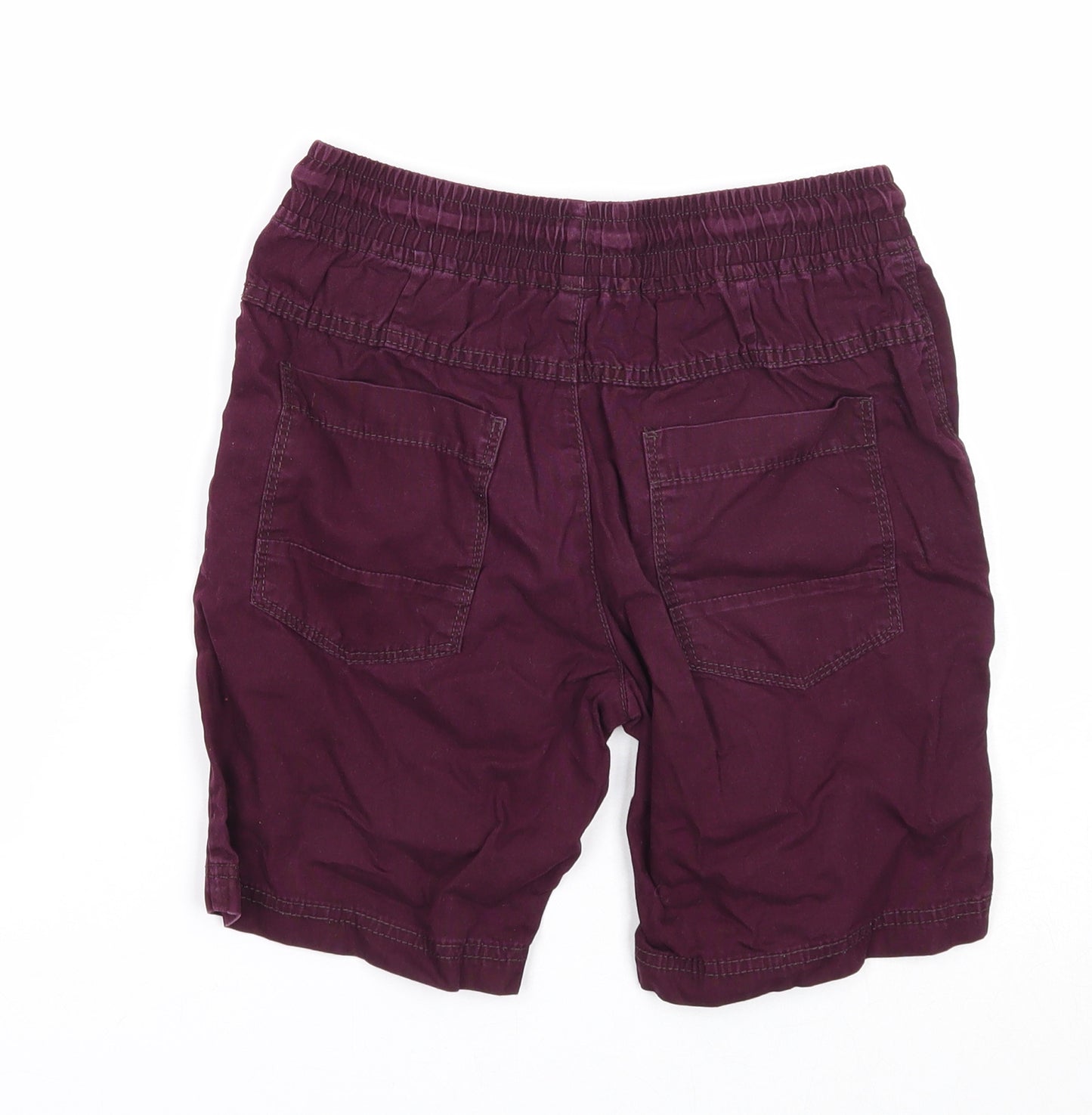 George Boys Purple Cotton Sweat Shorts Size 10-11 Years Regular Zip