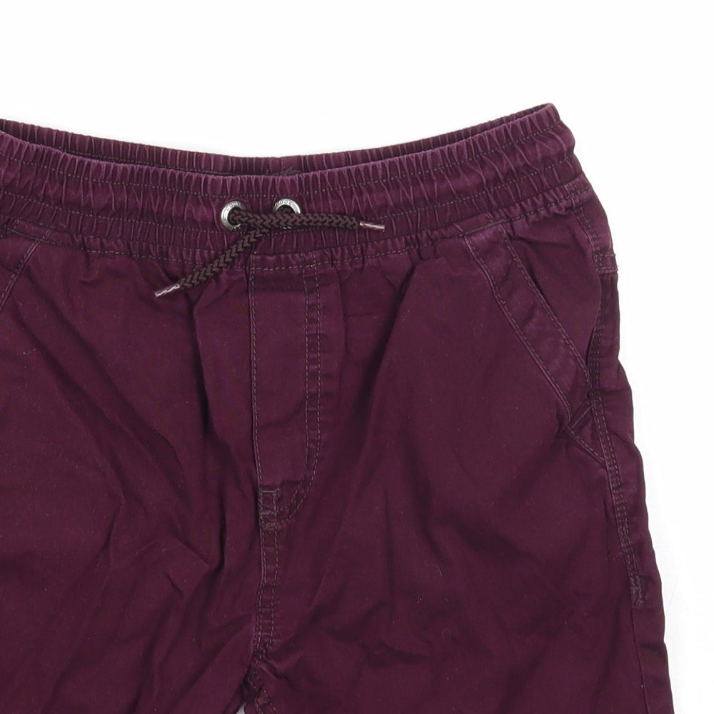 George Boys Purple Cotton Sweat Shorts Size 10-11 Years Regular Zip