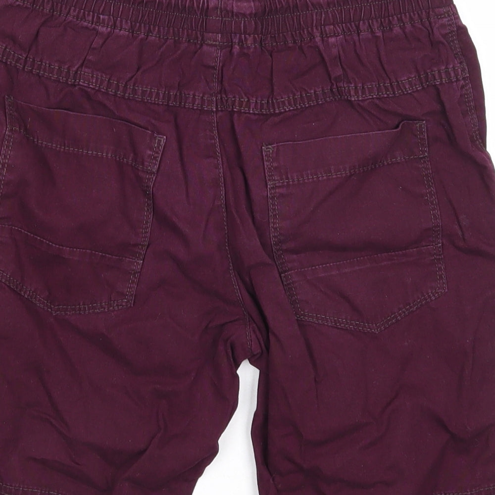George Boys Purple Cotton Sweat Shorts Size 10-11 Years Regular Zip