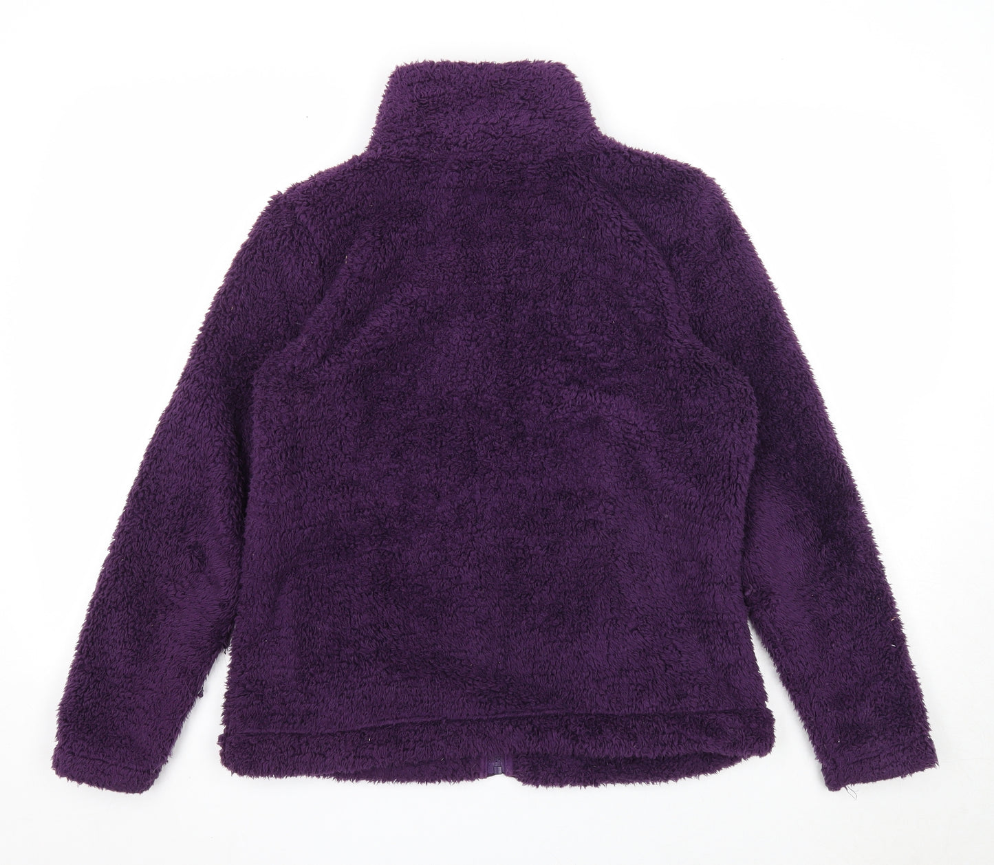 Marks and Spencer Womens Purple Jacket Size 14 Zip - Fluffy