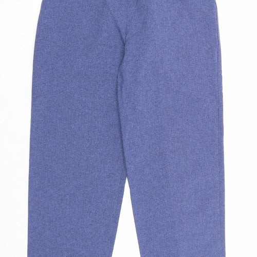 Emma Collection Womens Blue Polyester Trousers Size 10 Regular