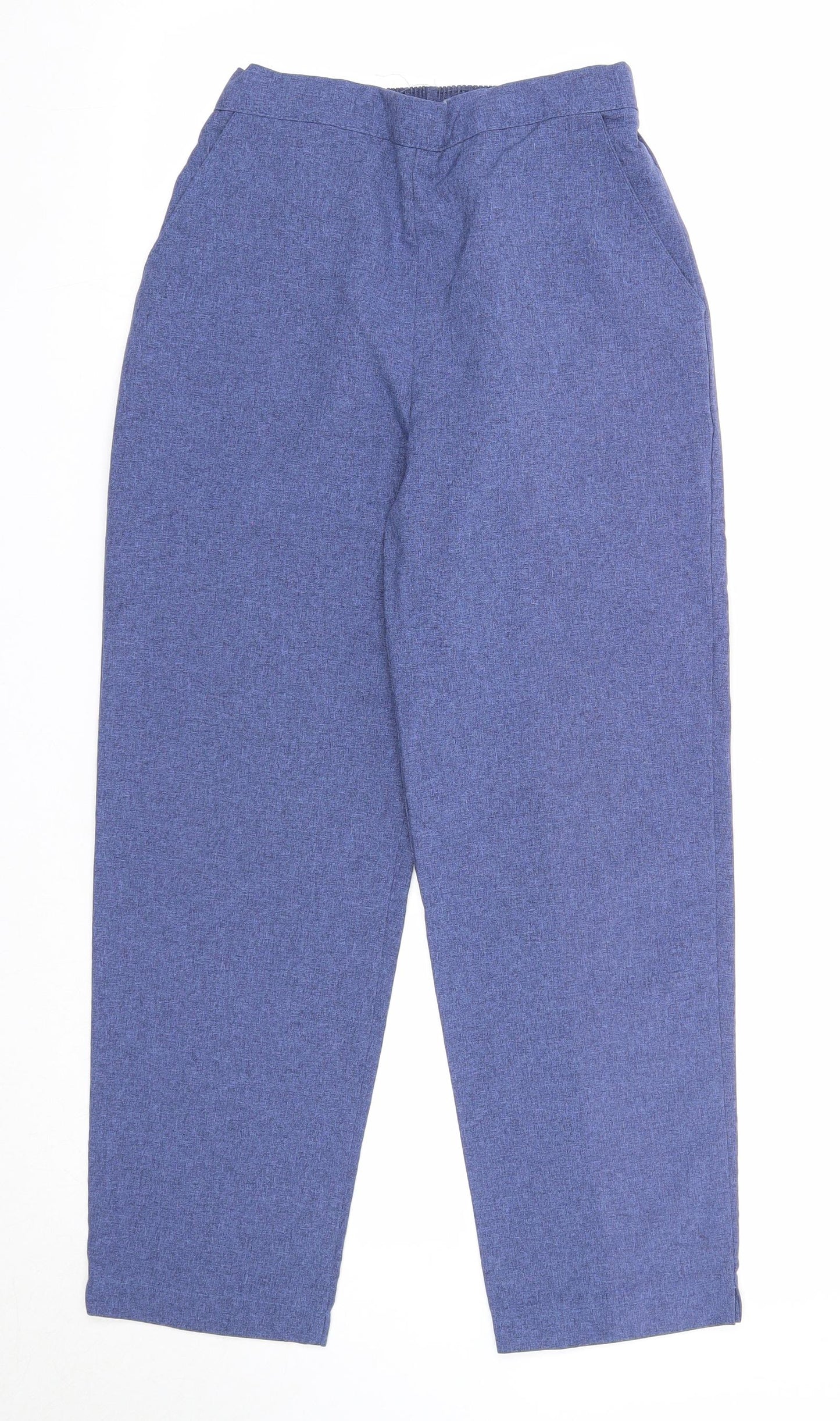 Emma Collection Womens Blue Polyester Trousers Size 10 Regular