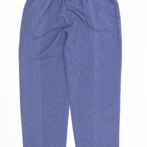 Emma Collection Womens Blue Polyester Trousers Size 10 Regular