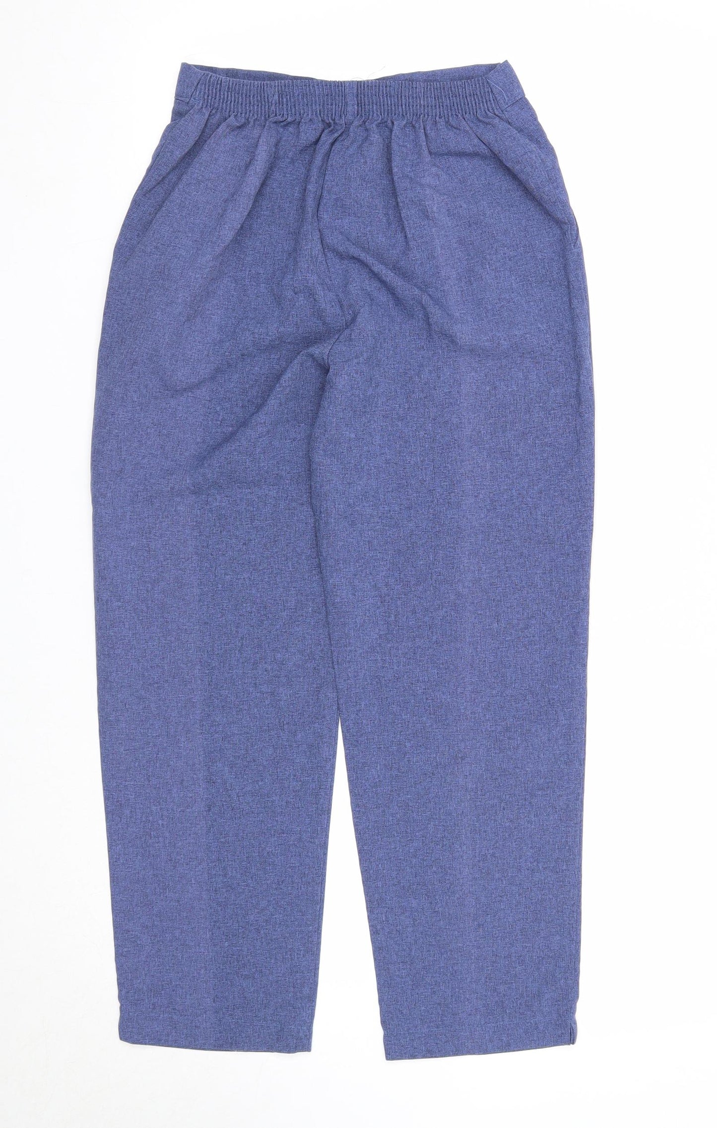 Emma Collection Womens Blue Polyester Trousers Size 10 Regular