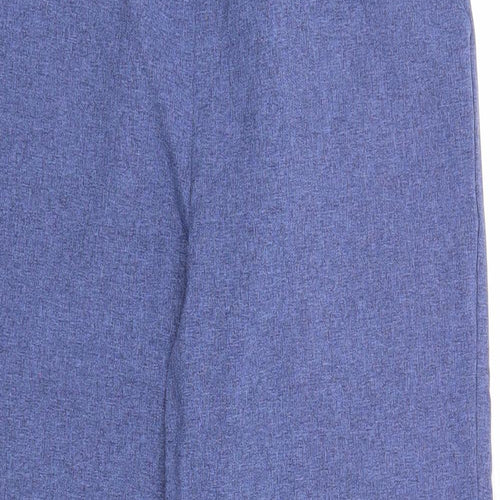 Emma Collection Womens Blue Polyester Trousers Size 10 Regular
