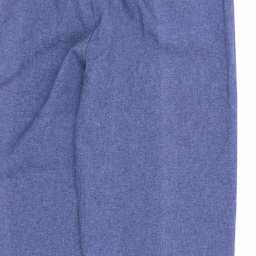 Emma Collection Womens Blue Polyester Trousers Size 10 Regular