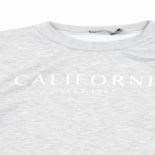 Boohoo Womens Grey Polyester Pullover Sweatshirt Size 10 Pullover - California
