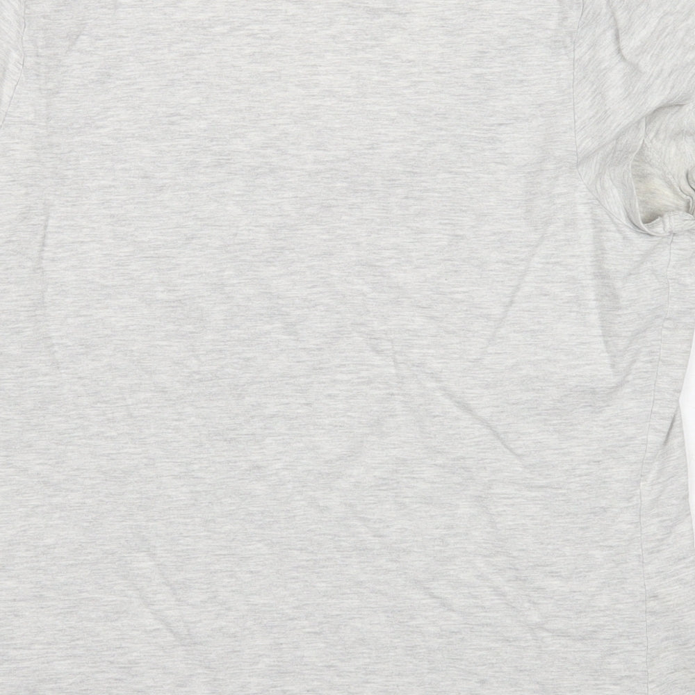 TU Womens Grey Cotton Basic T-Shirt Size 14 Round Neck - Animals