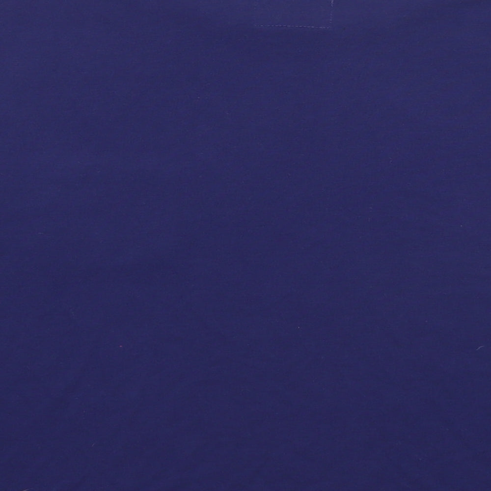 Preworn Womens Blue Polyester Basic T-Shirt Size S Round Neck