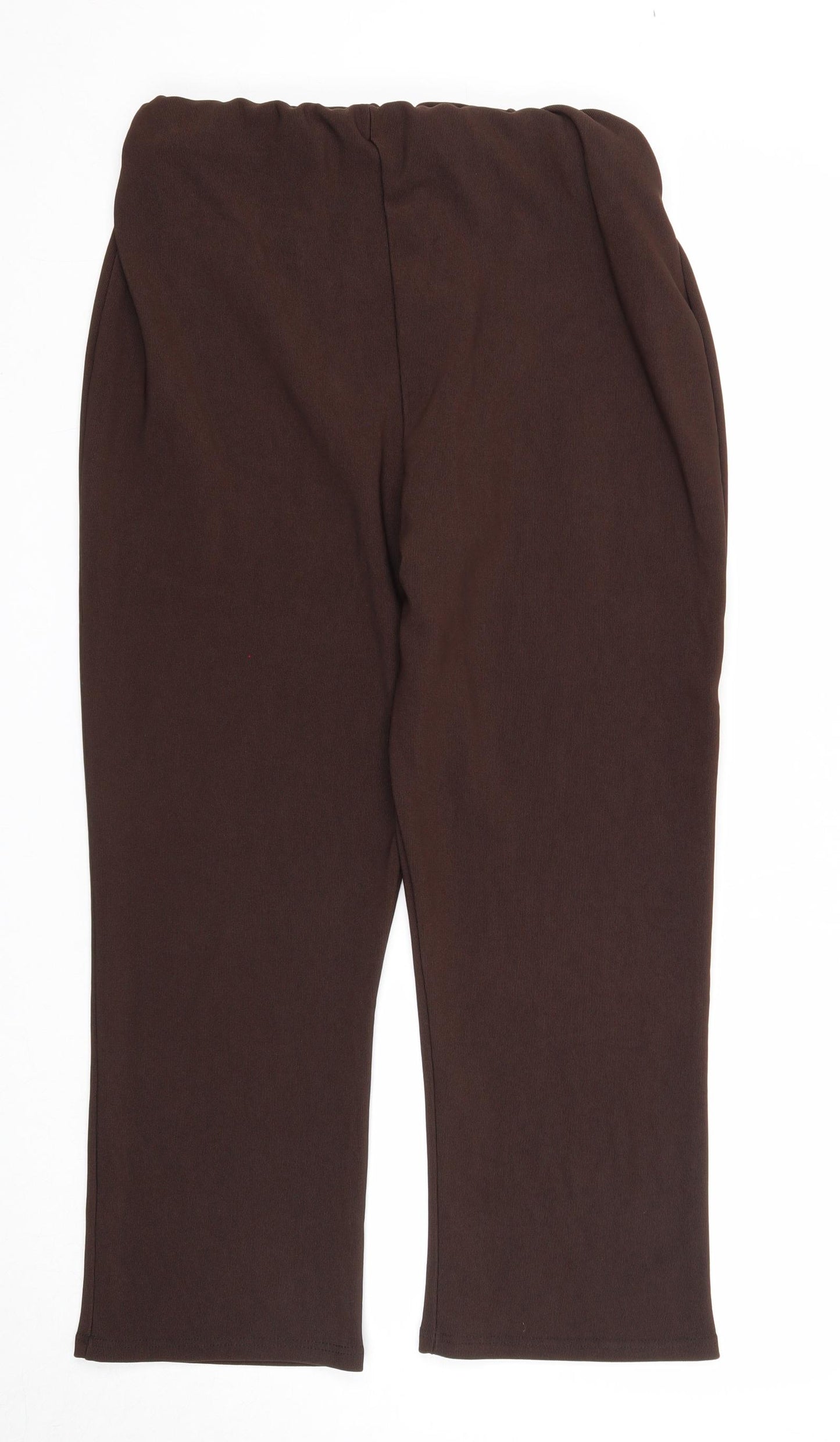 Preworn Womens Brown Polyester Jogger Trousers Size 2XL Regular