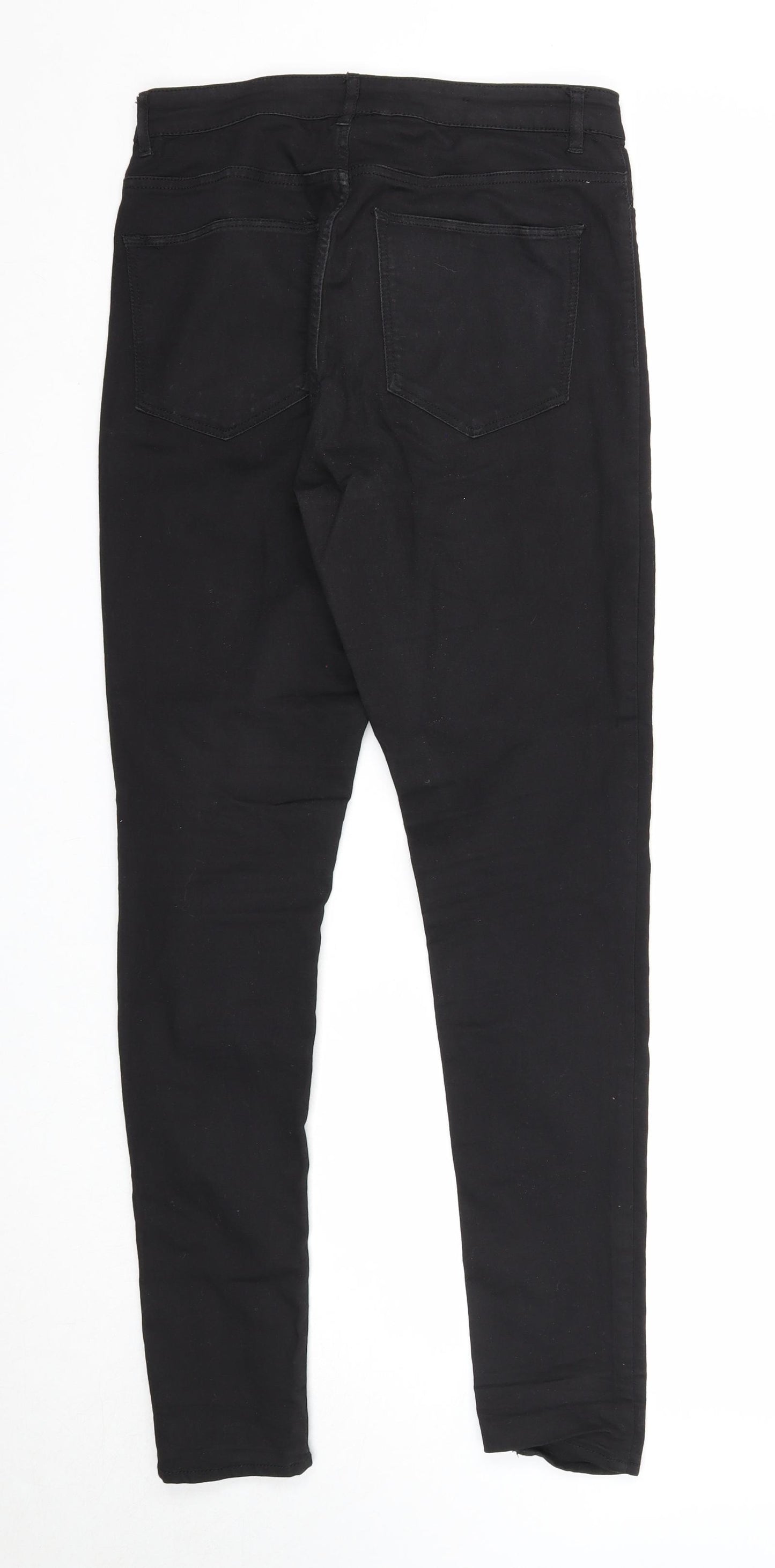 Divided Womens Black Cotton Skinny Jeans Size 12 Regular Zip